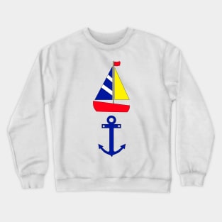 Sailboat And Anchor Crewneck Sweatshirt